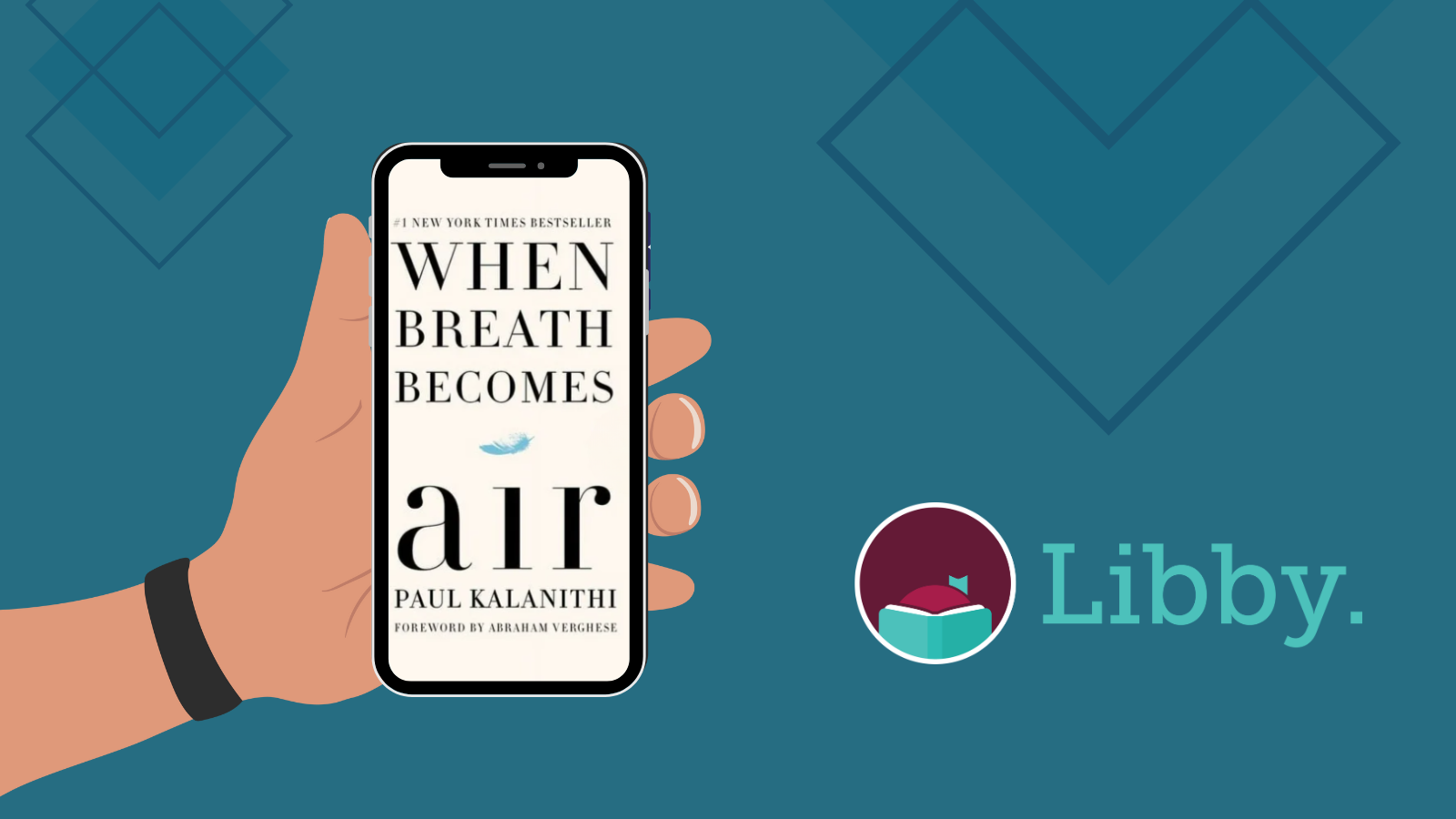 Explore the library's streaming ebooks Picture of Libby app on phone